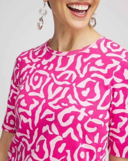 Animal Print Crewneck Pima Tee - Chico's
