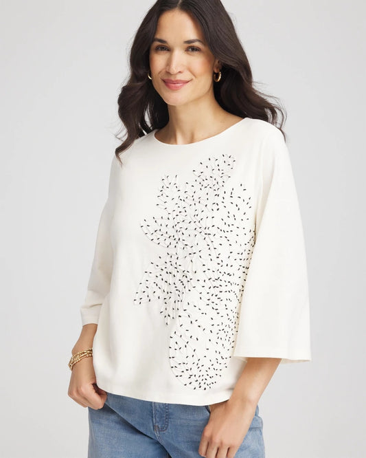 Soutache Embroidered Wildflower Top - Chico's