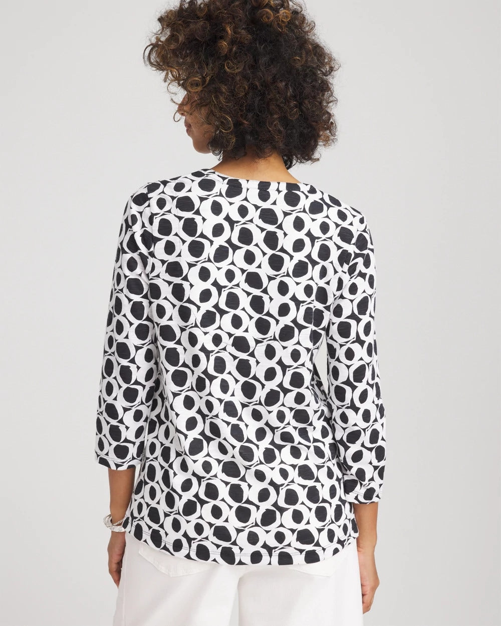 Printed Cotton Slub Henley Shirt - Chico's