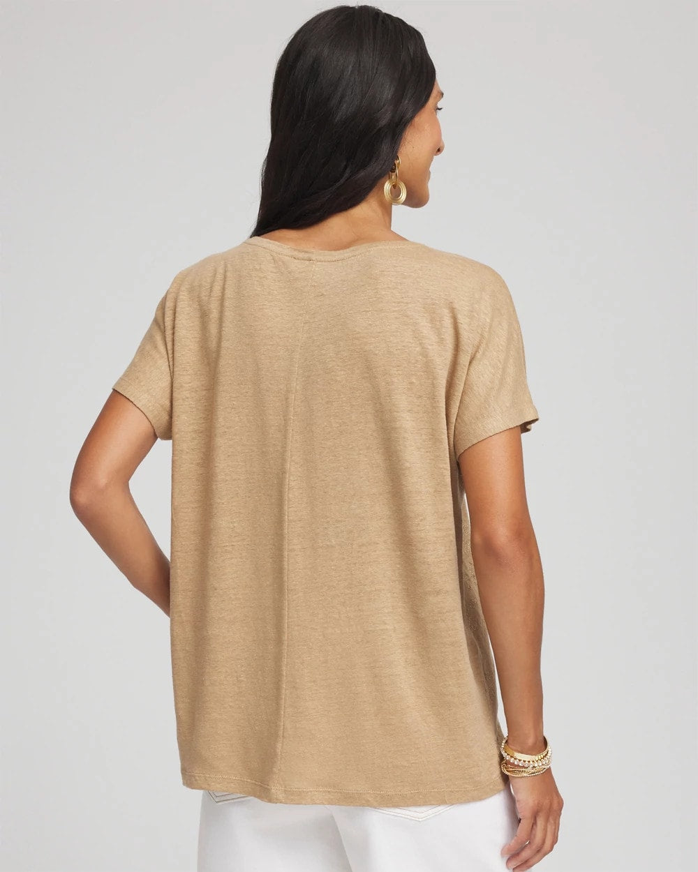 Geo Embroidered Linen Tee - Chico's