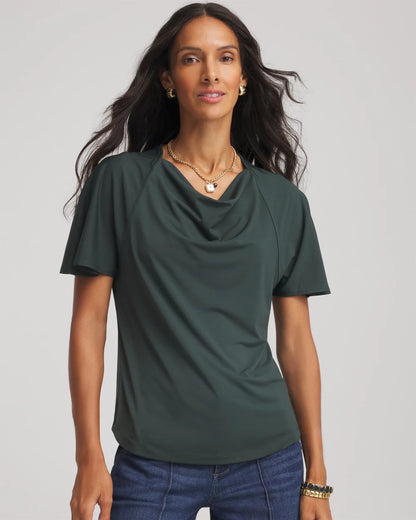 Jersey Knit Cowlneck Tee - Chico's