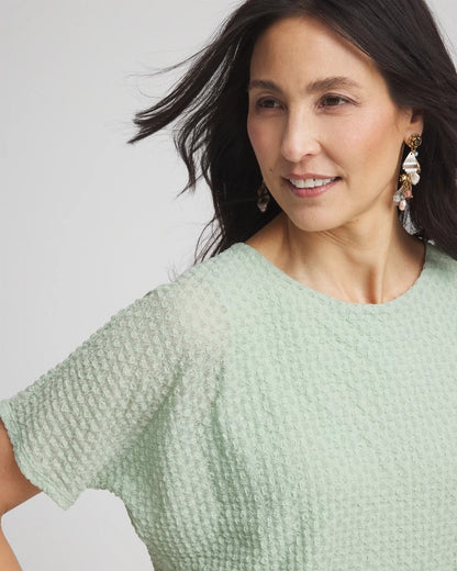 Jacquard Banded Hem Top - Chico's