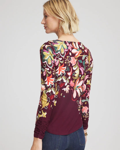 Touch of Cool™ Paisley Cowl Neck Tee - Chico's