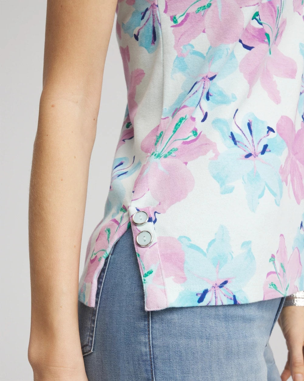 Floral Sleeveless V-Neck Tank - Chico's