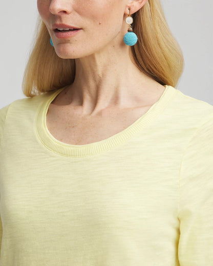 Slub Elbow-Sleeve Tee - Chico's