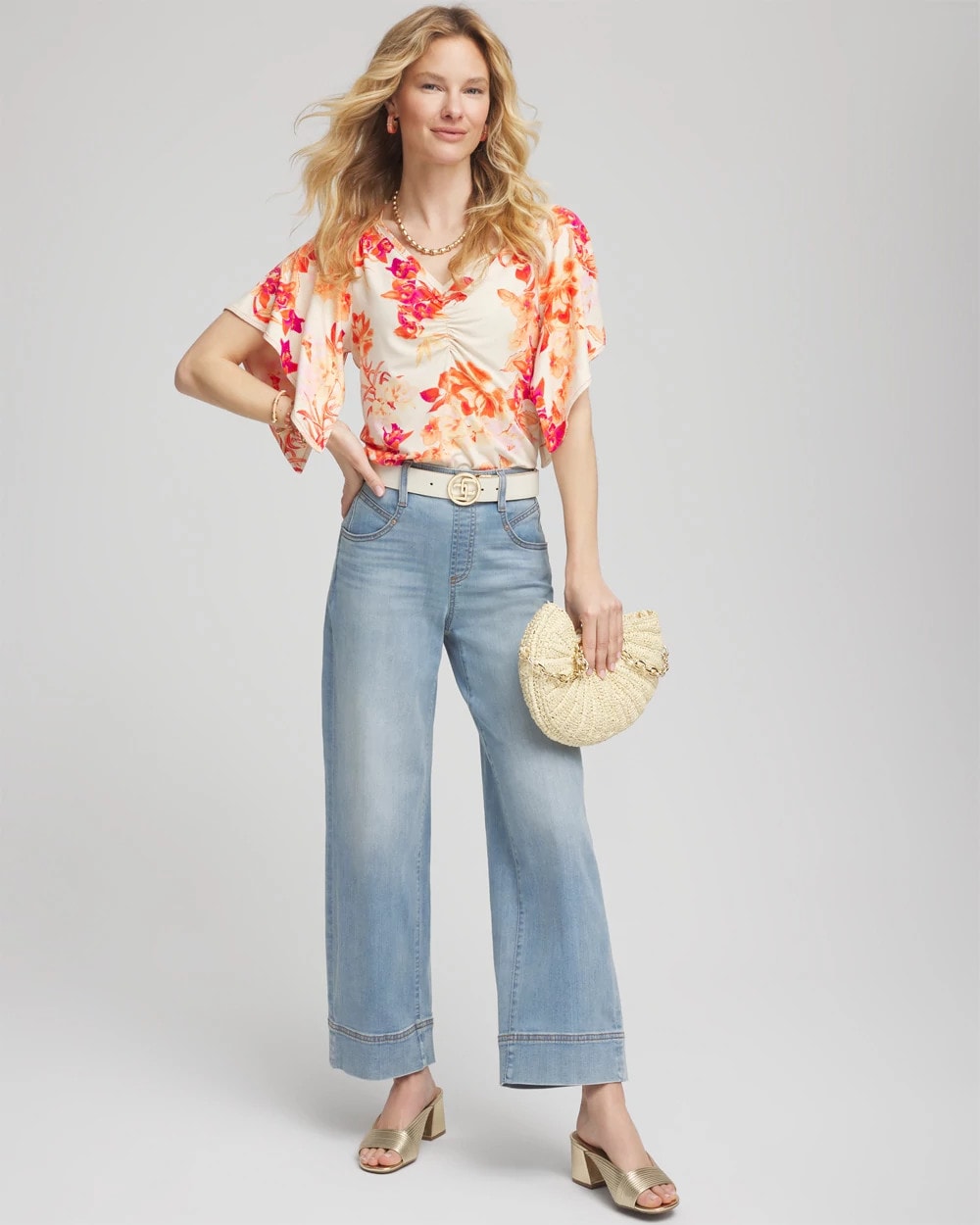 Touch of Cool™ Handkerchief-Sleeve V-Neck Tee - Chico's