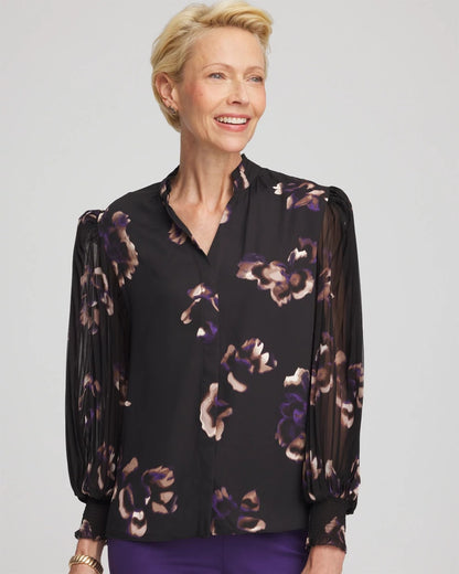 Fjord Flora Opaque Crepe Blouse - Chico's