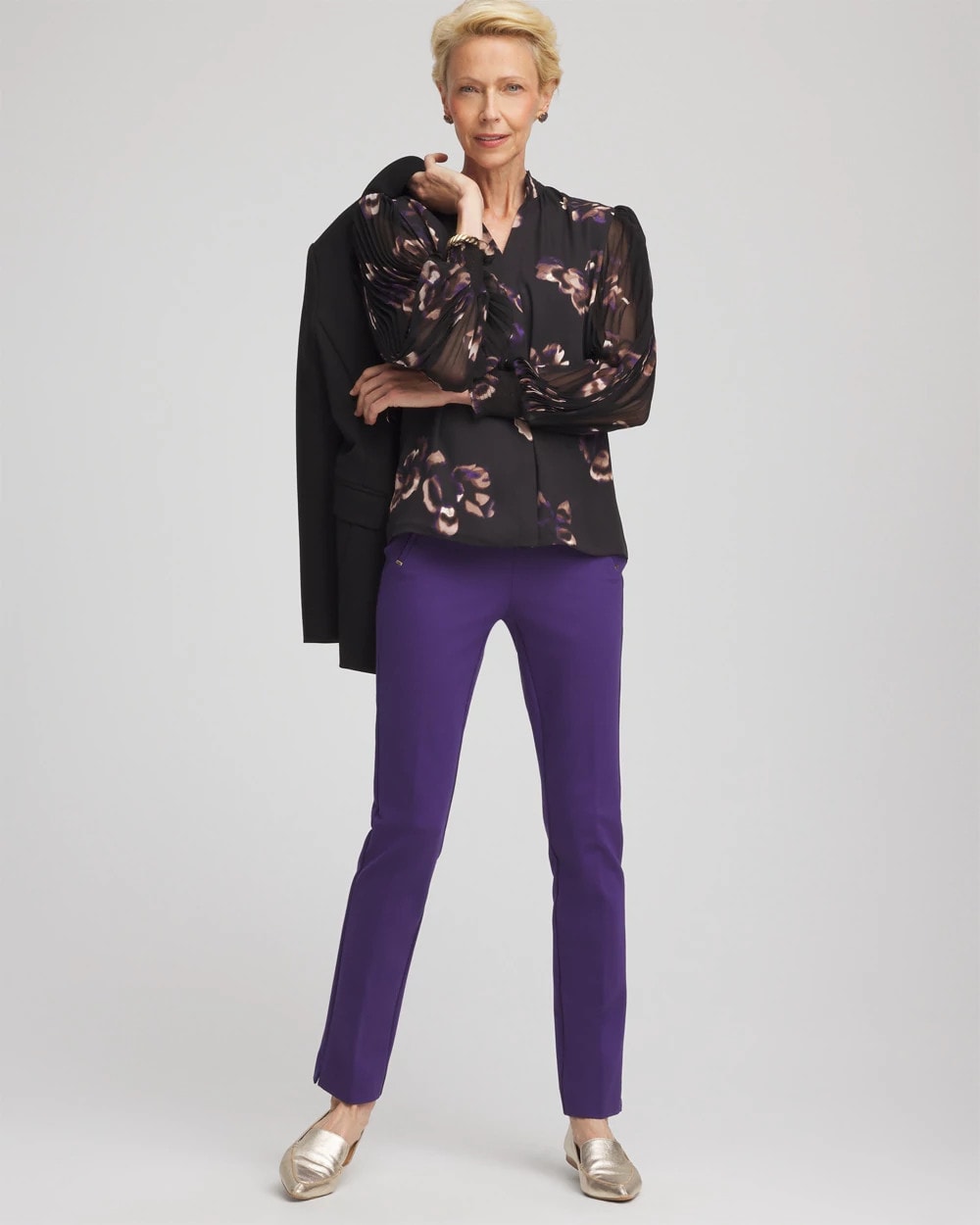 Fjord Flora Opaque Crepe Blouse - Chico's
