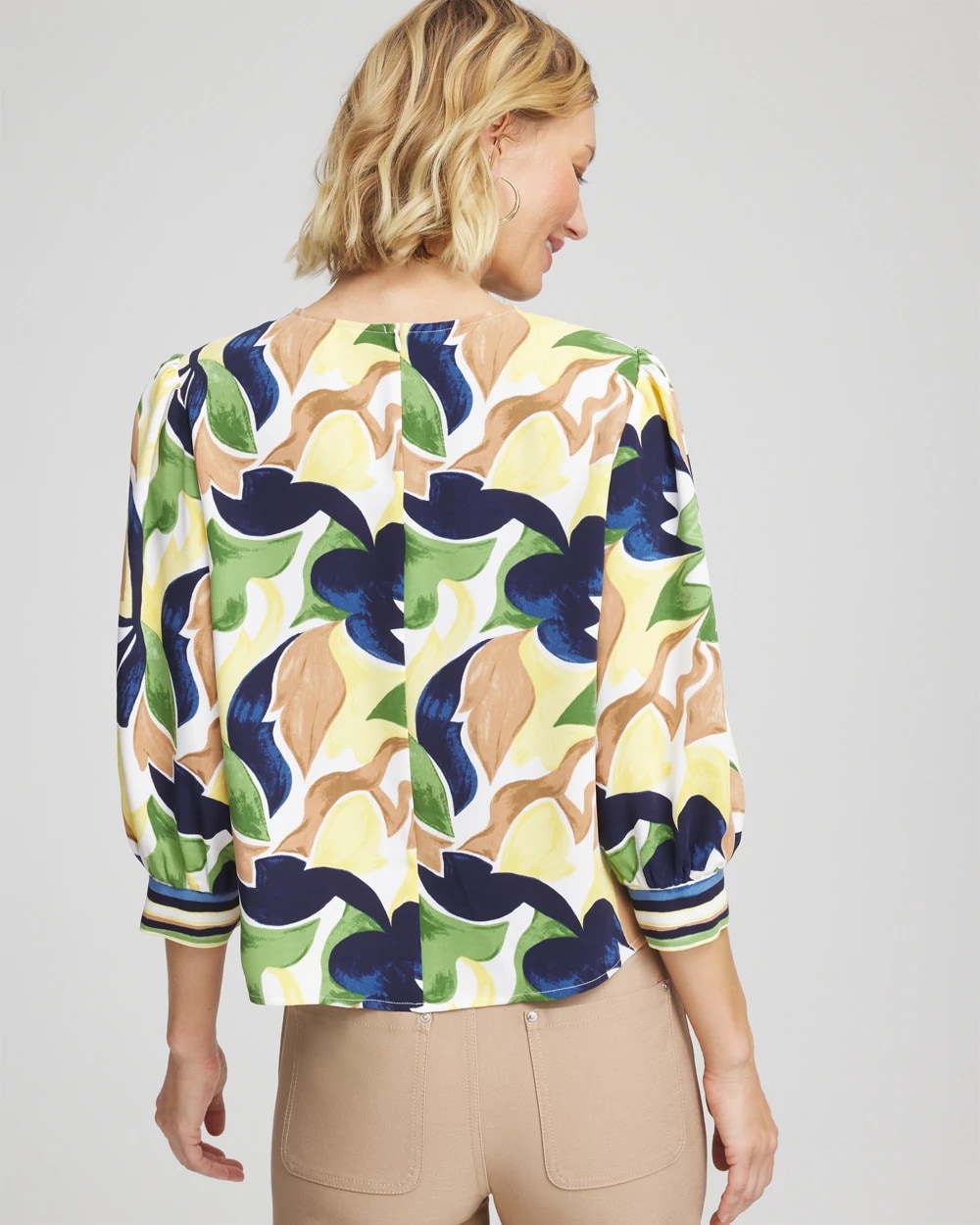 Mod Blooms Matte Satin Pullover - Chico's