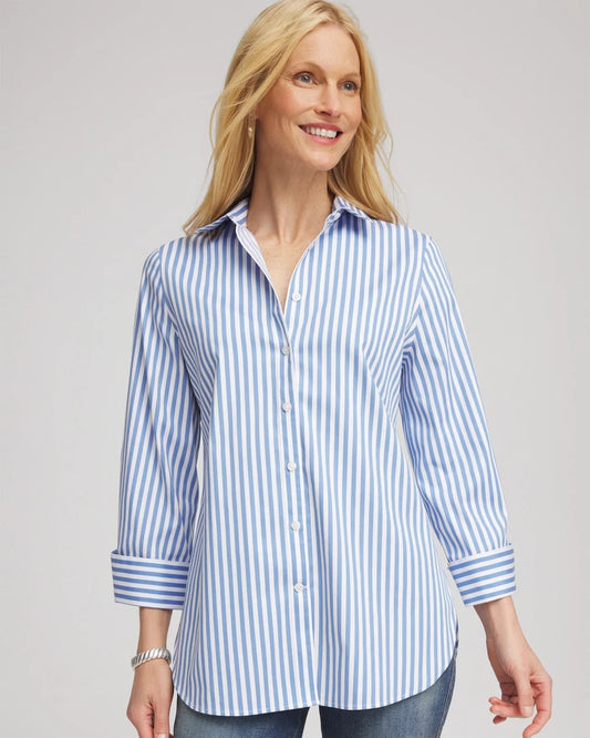 No Iron™ Stretch Striped Shirt - Chico's