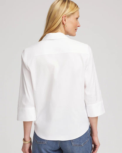 Poplin Tie-Front Top - Chico's