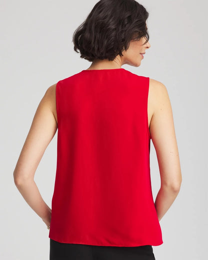 Satin Ruffle Tank - Chico's