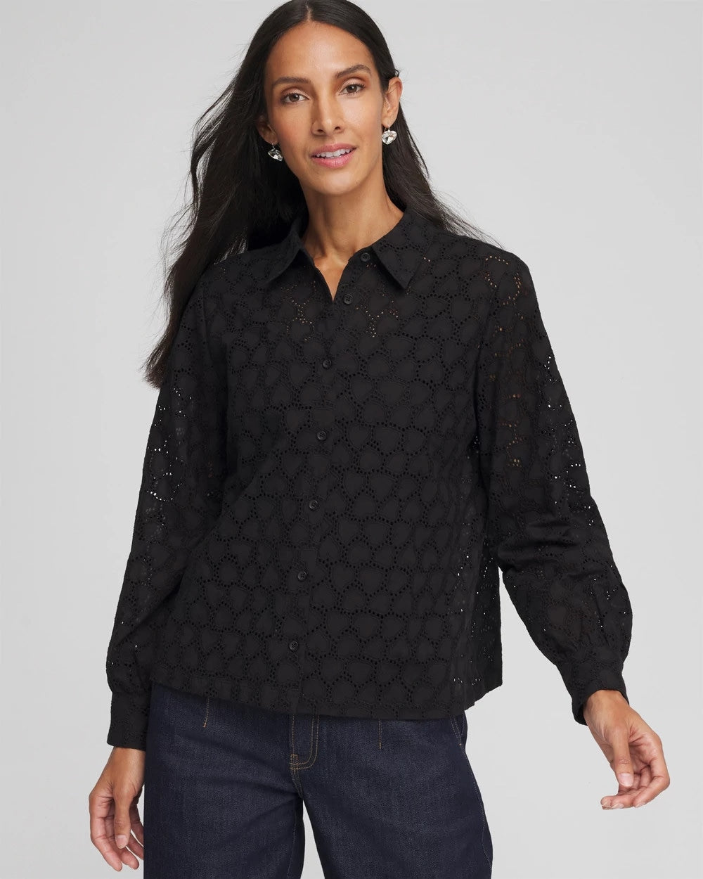 Heart Eyelet Shirt - Chico's