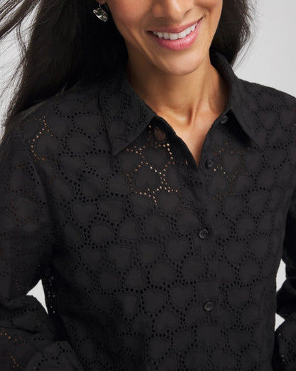 Heart Eyelet Shirt - Chico's