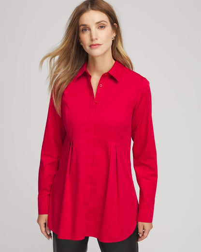 No Iron™ Peplum Pleated Shirt - Chico's