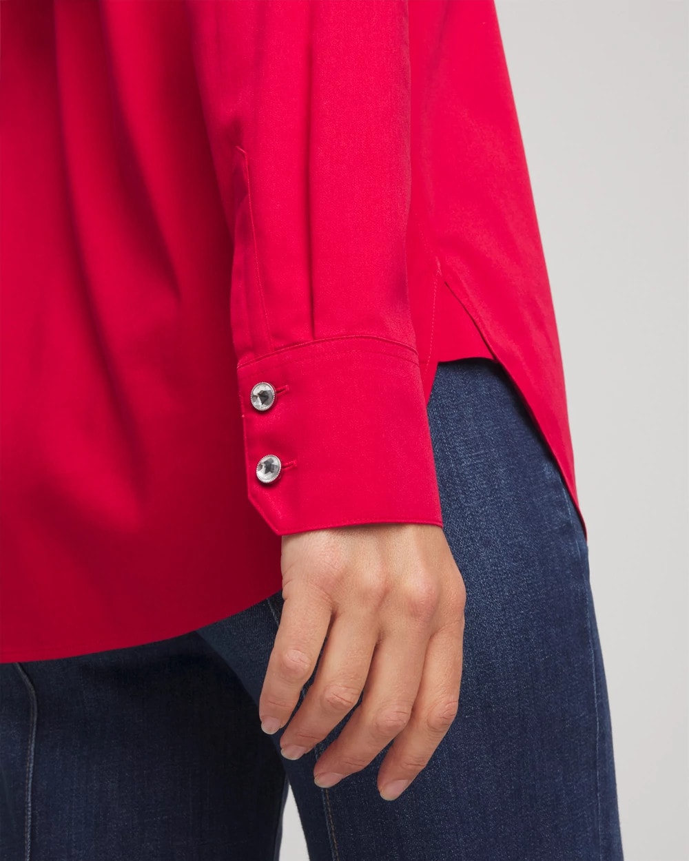 No Iron™ Rhinestone Button Shirt - Chico's