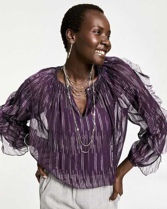 Georgette Ruffle Sleeve Blouse - Chico's