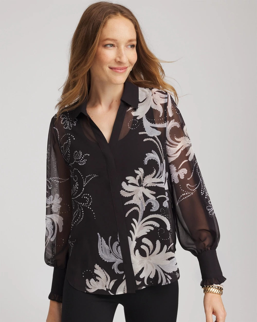 Georgette Flow Print Blouse - Chico's