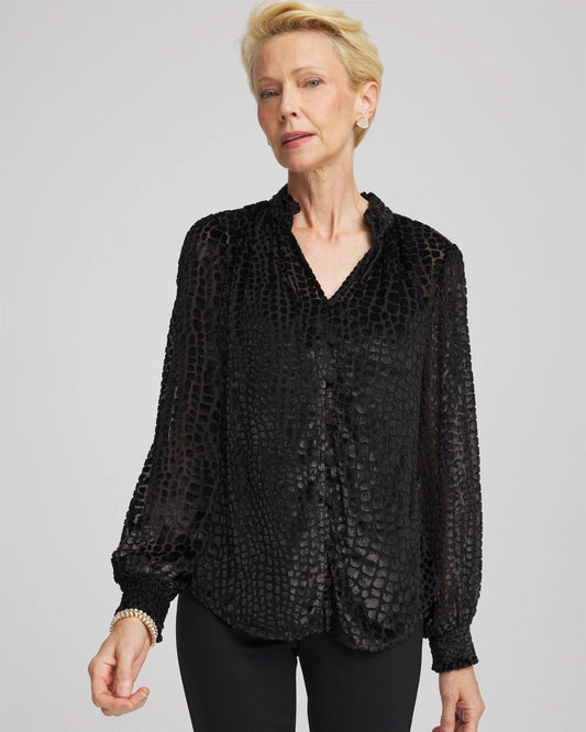 Burnout Velvet Blouse - Chico's