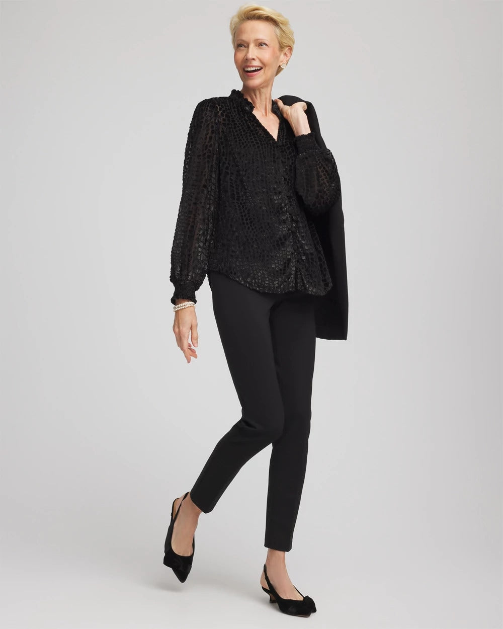 Burnout Velvet Blouse - Chico's