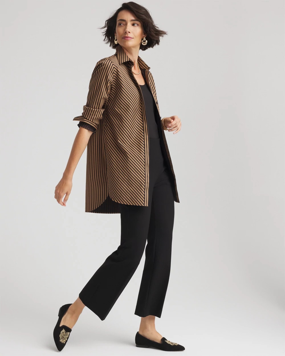 No Iron™ Slimming Imperial Stripe Tunic - Chico's