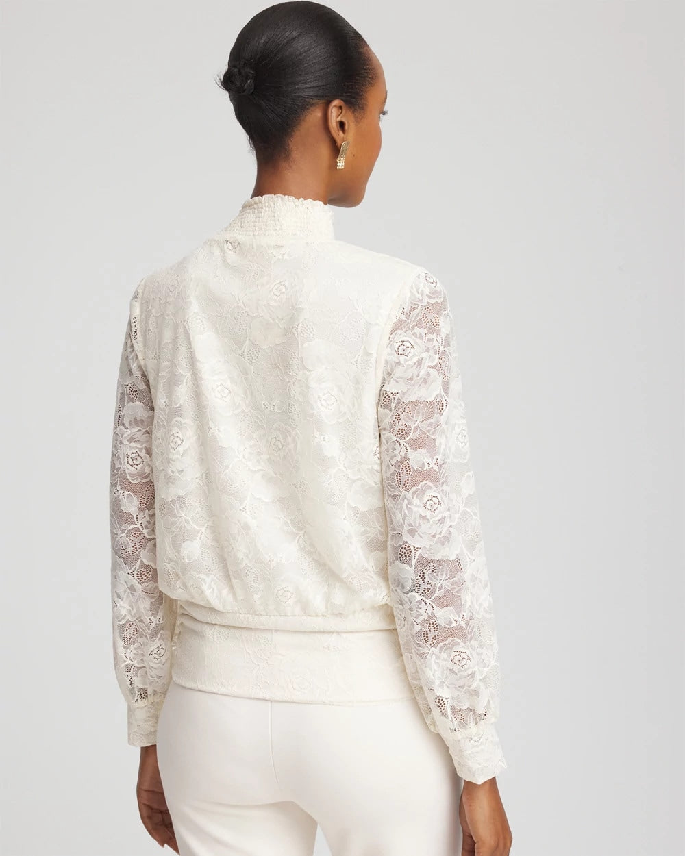 Tie-Neck Banded-Bottom Top - Chico's