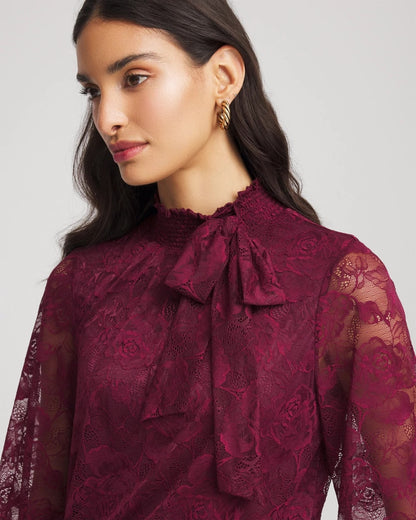 Tie-Neck Banded-Bottom Top - Chico's