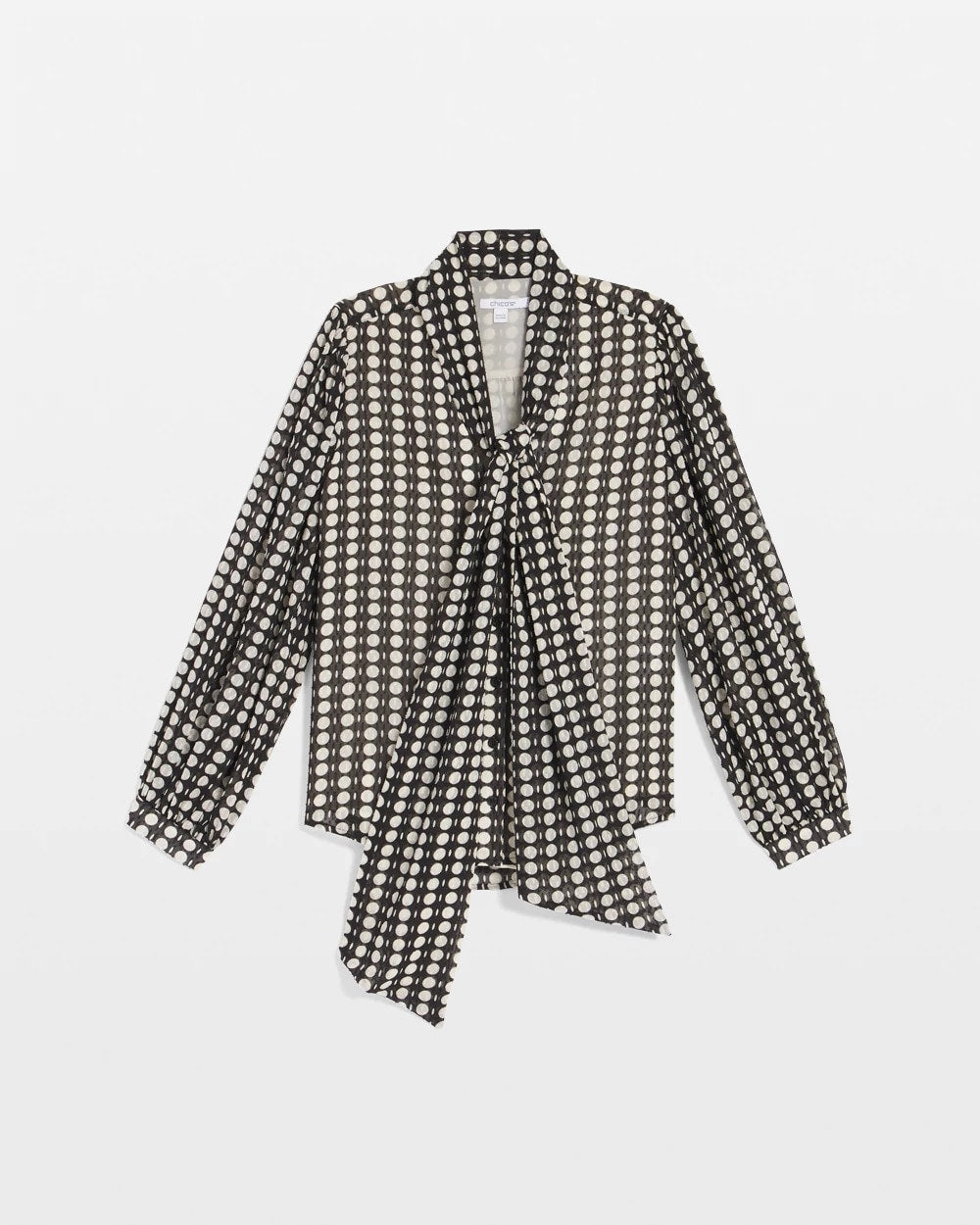 Clip-Dot Tie-Front Blouse - Chico's