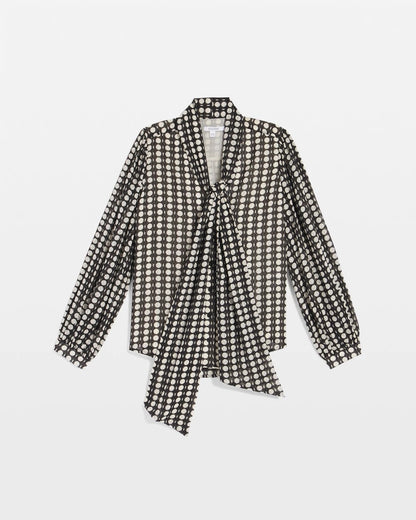 Clip-Dot Tie-Front Blouse - Chico's
