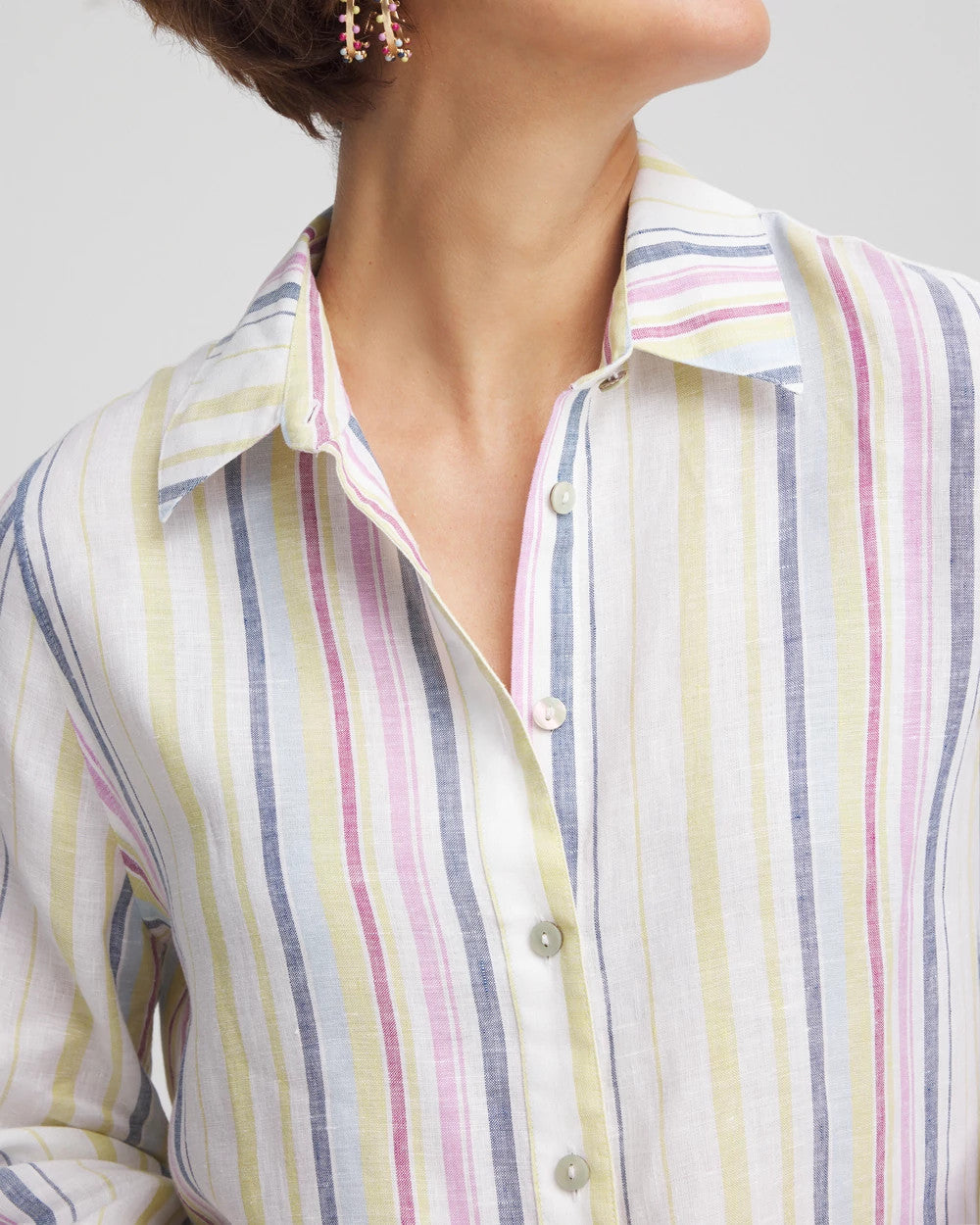 No Iron™ Multi Stripe Linen Shirt - Chico's