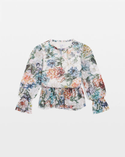 Rose Print Crinkle Top - Chico's