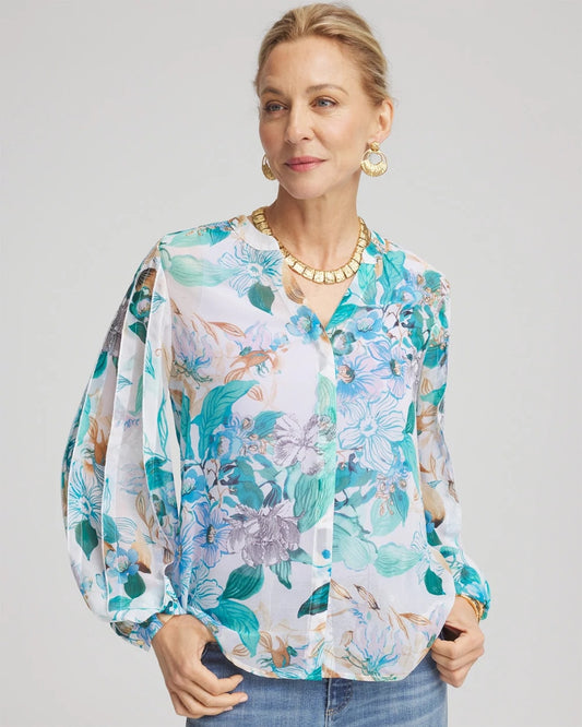 Georgette Billow Sleeved Blouse - Chico's