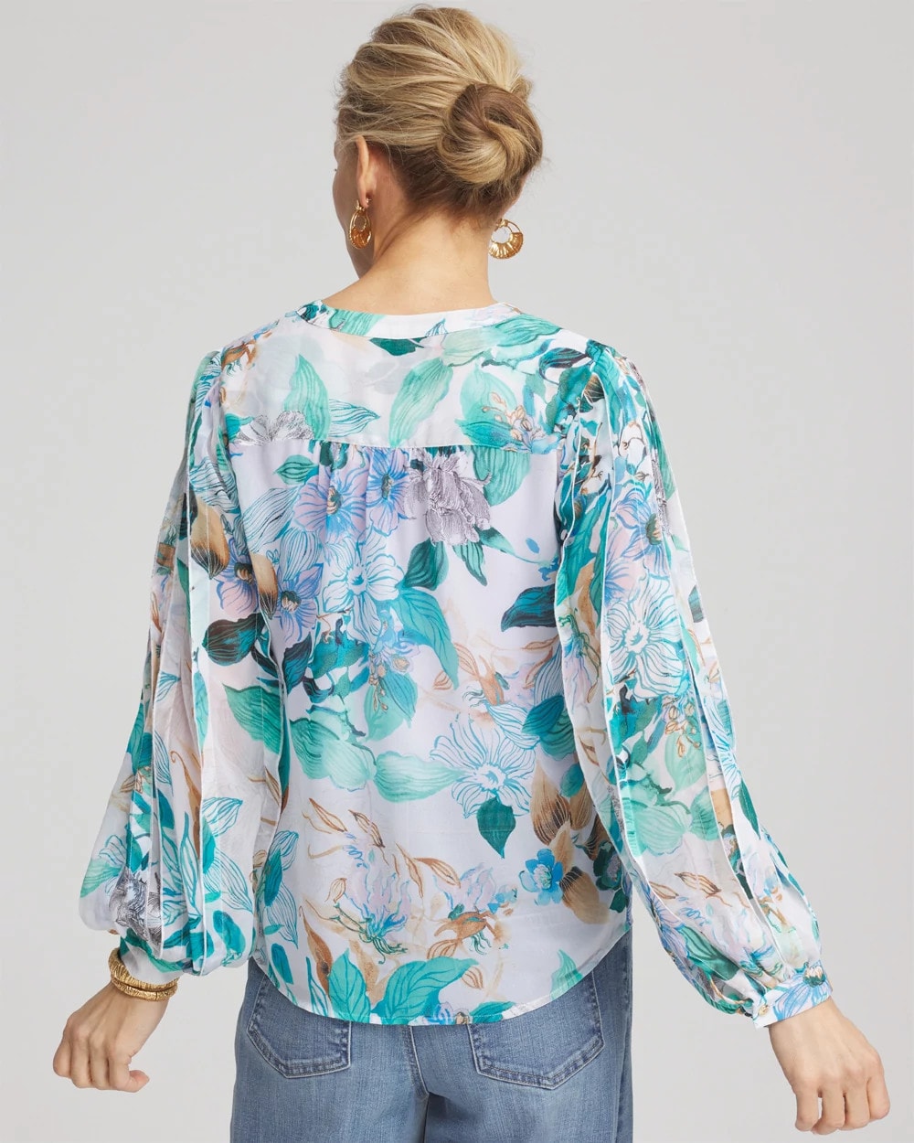 Georgette Billow Sleeved Blouse - Chico's
