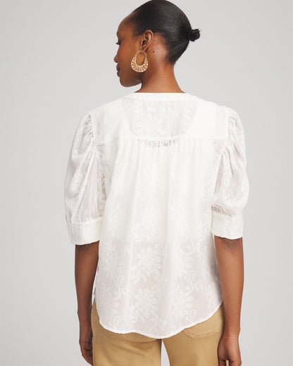 Chiffon Puff Sleeve Shirt - Chico's