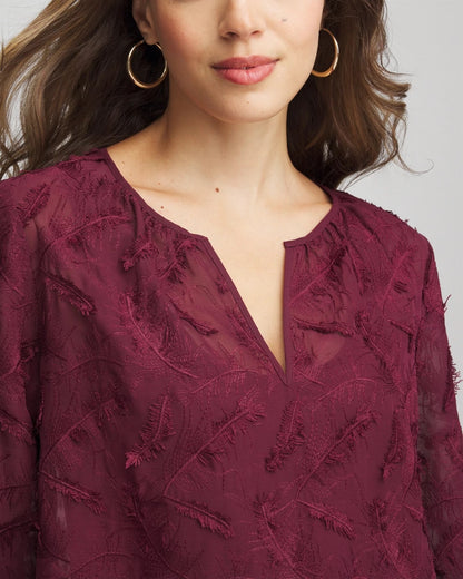 Feathered Pullover Peasant Blouse - Chico's