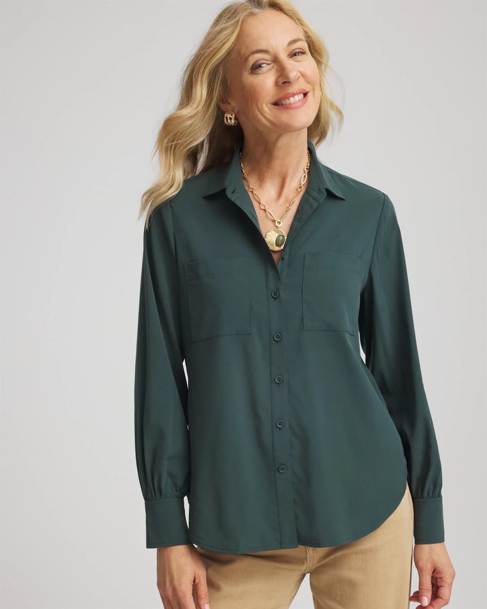Classic-Fit Collared Shirt - Chico's