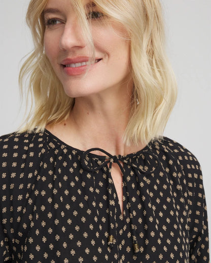 Floral Print Tie-Neck Top - Chico's