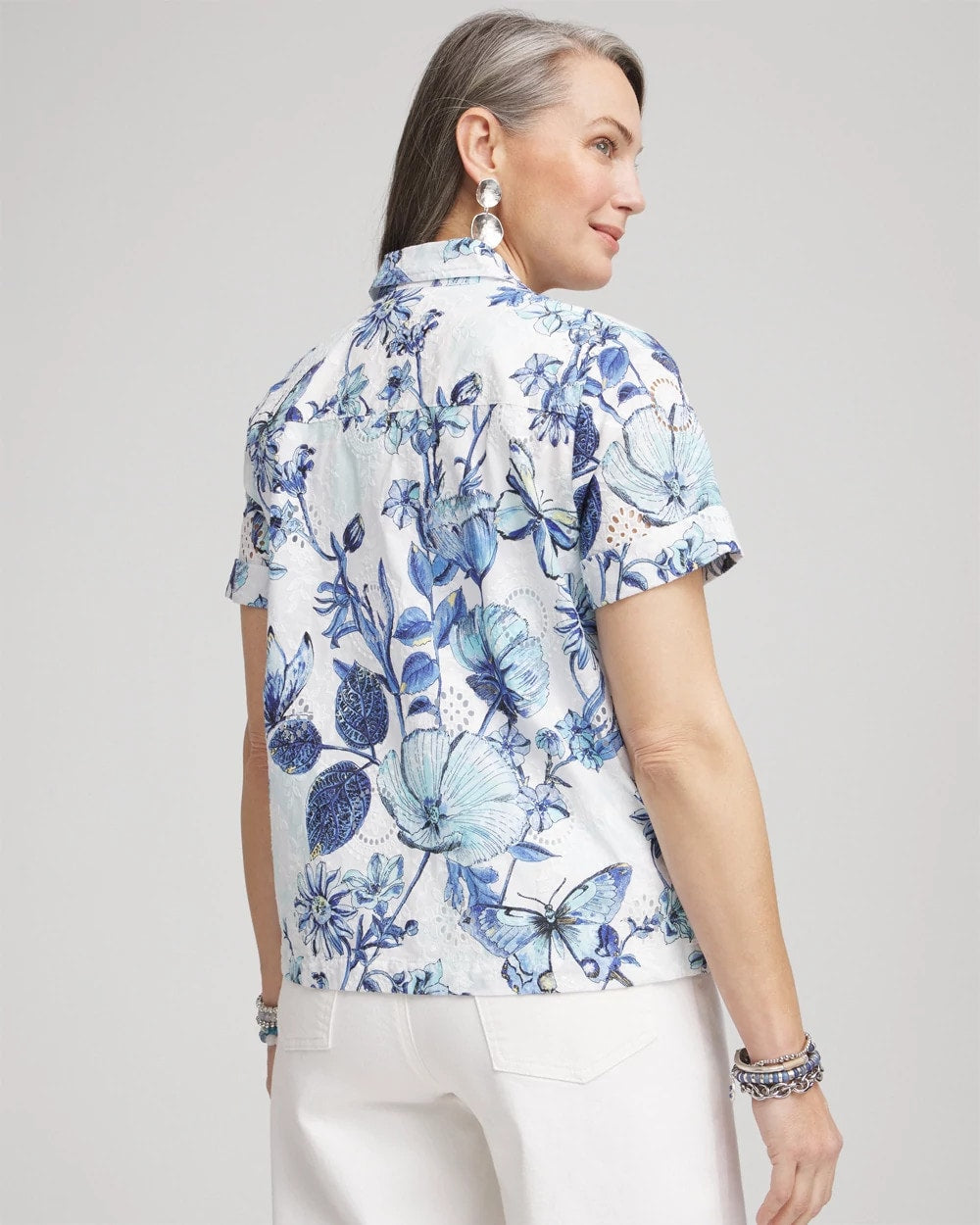 Butterfly Voile Short Sleeve Shirt - Chico's