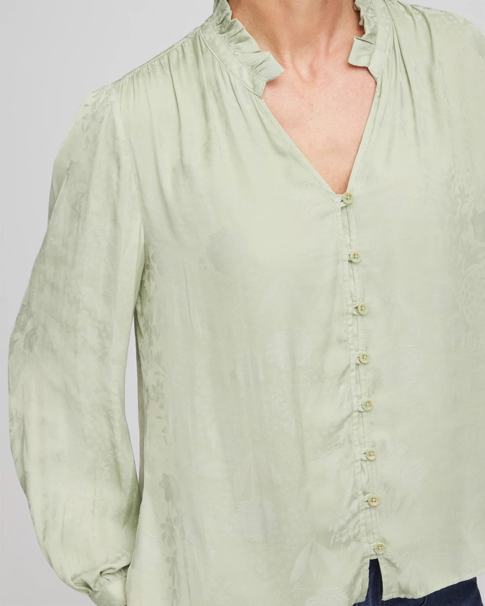 Jacquard Georgette Peasant Blouse - Chico's