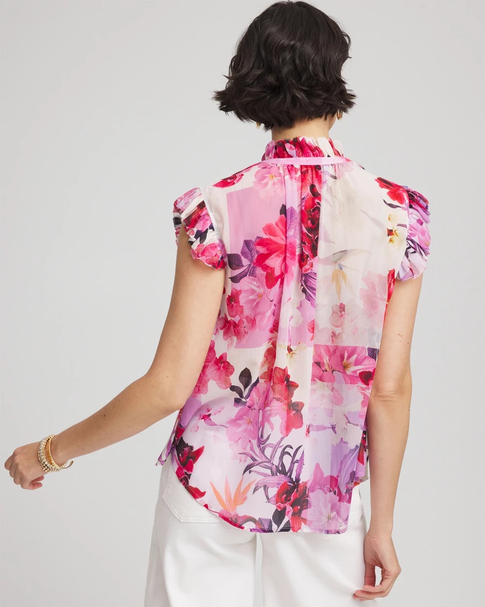 Floral Ruffle Collar Blouse - Chico's