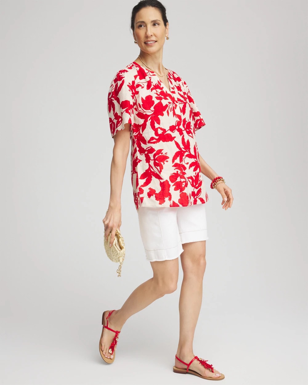 Floral Linen Popover Shirt - Chico's
