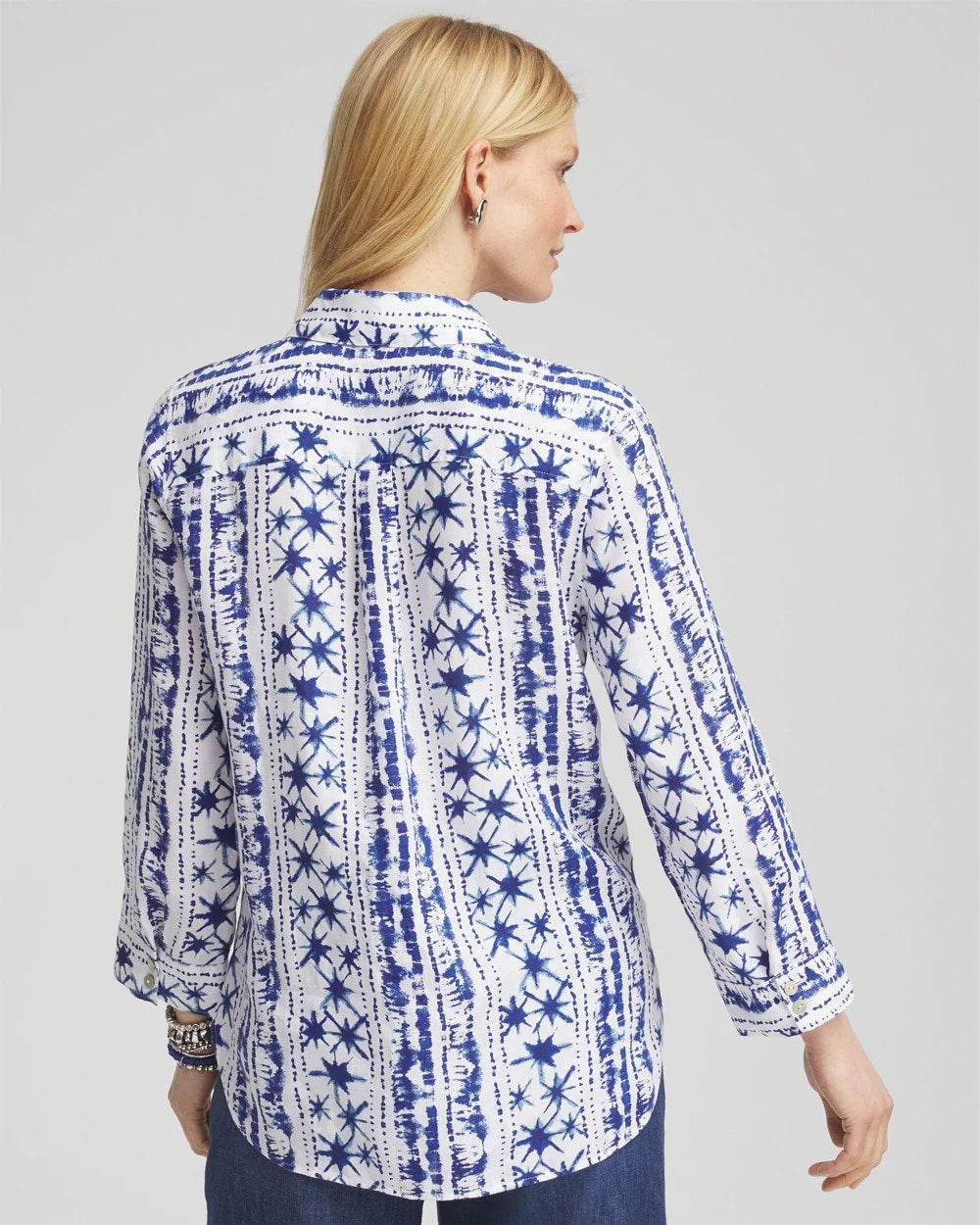 No Iron™ Star Print Linen Shirt - Chico's
