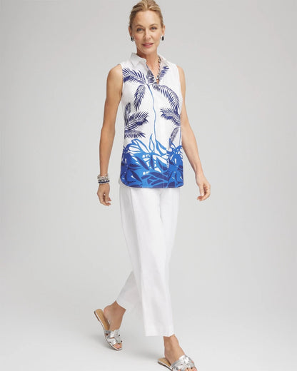 No Iron™ Palms Sleeveless Sateen Shirt - Chico's