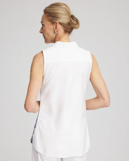 No Iron™ Palms Sleeveless Sateen Shirt - Chico's