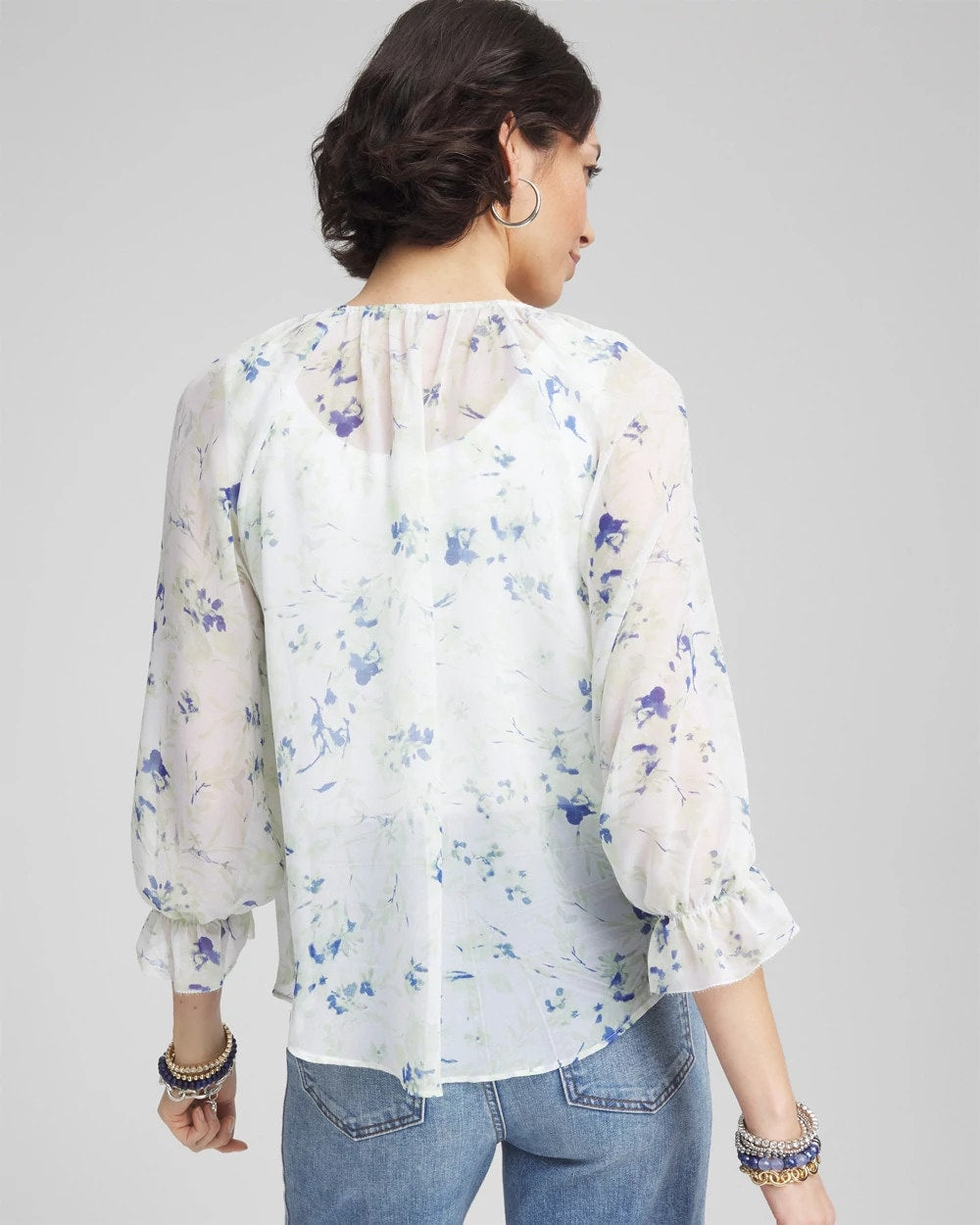 Georgette Sheer Ruffle Blouse - Chico's