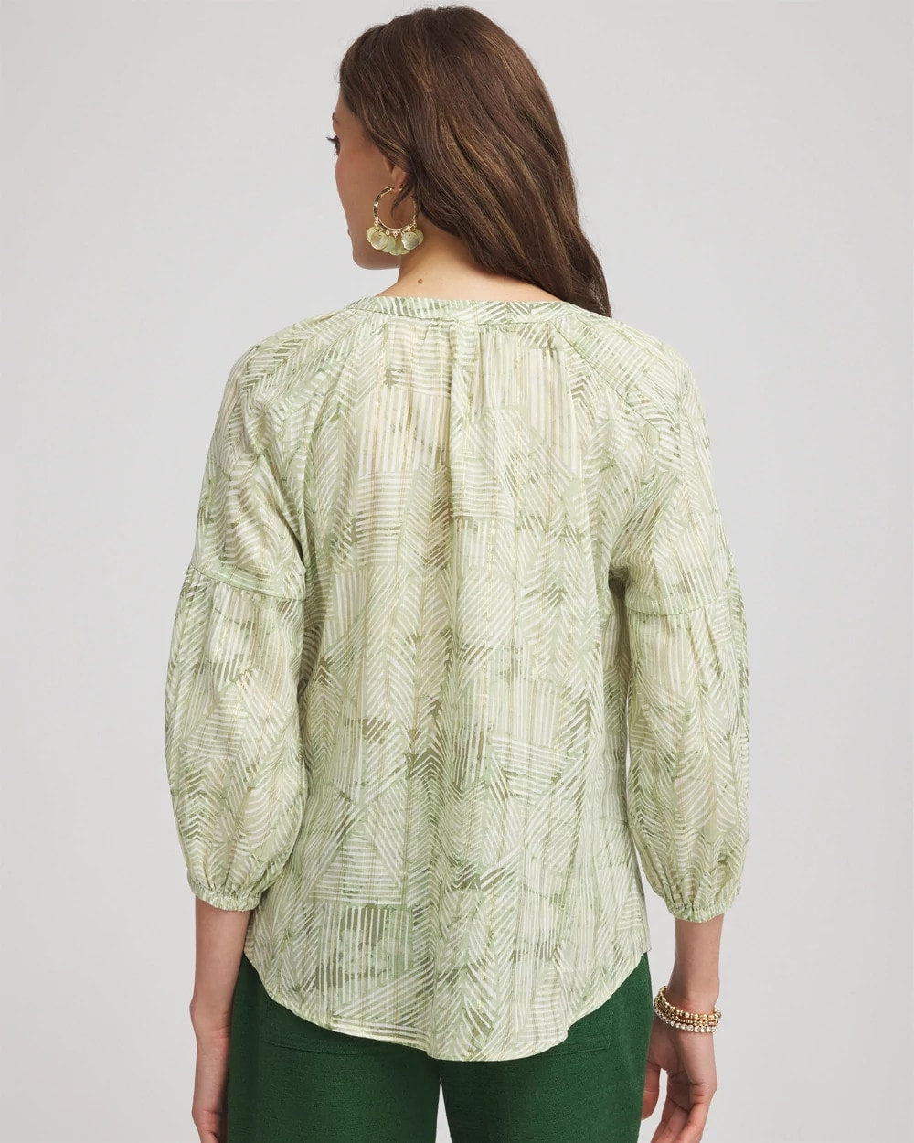 Lurex Stripe Cotton Blouse - Chico's