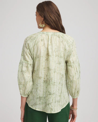 Lurex Stripe Cotton Blouse - Chico's