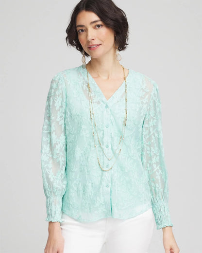Floral Soutache V-Neck Blouse - Chico's