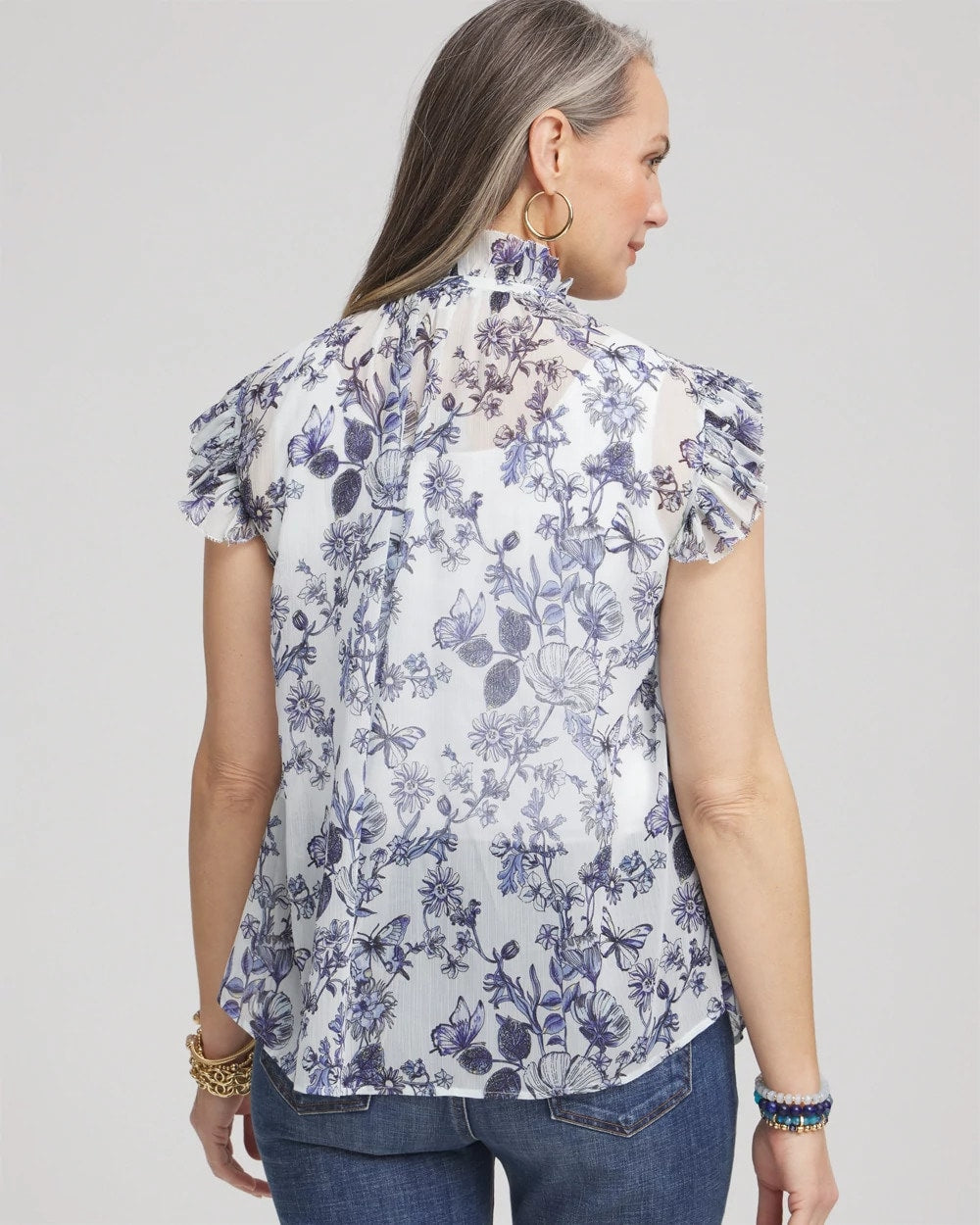 Butterfly Ruffle Collar Blouse - Chico's
