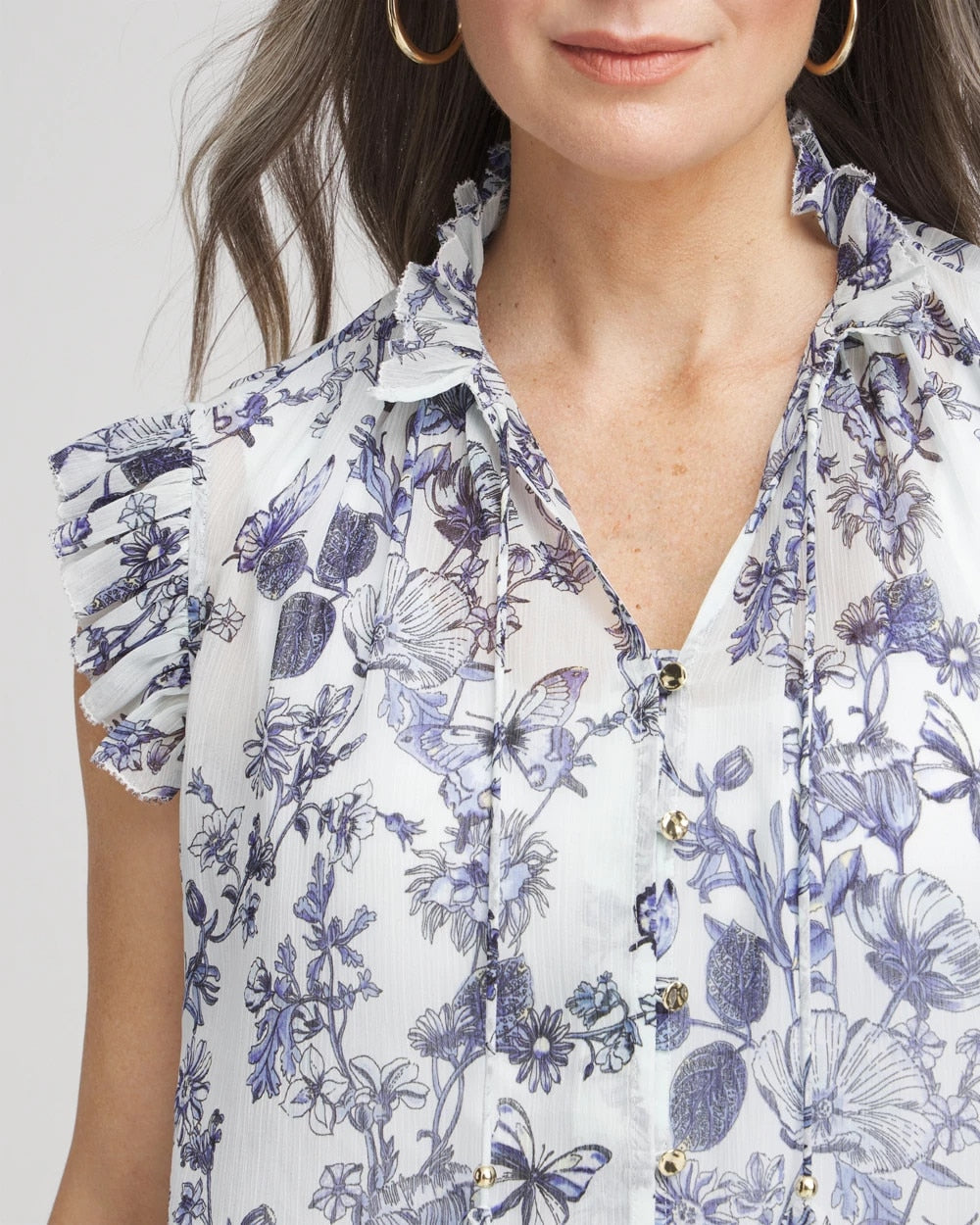 Butterfly Ruffle Collar Blouse - Chico's